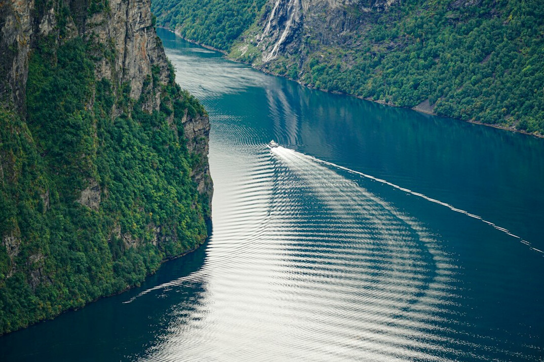 family boat trip in fjords