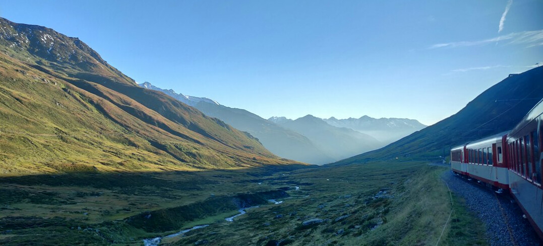 train journey through mountains